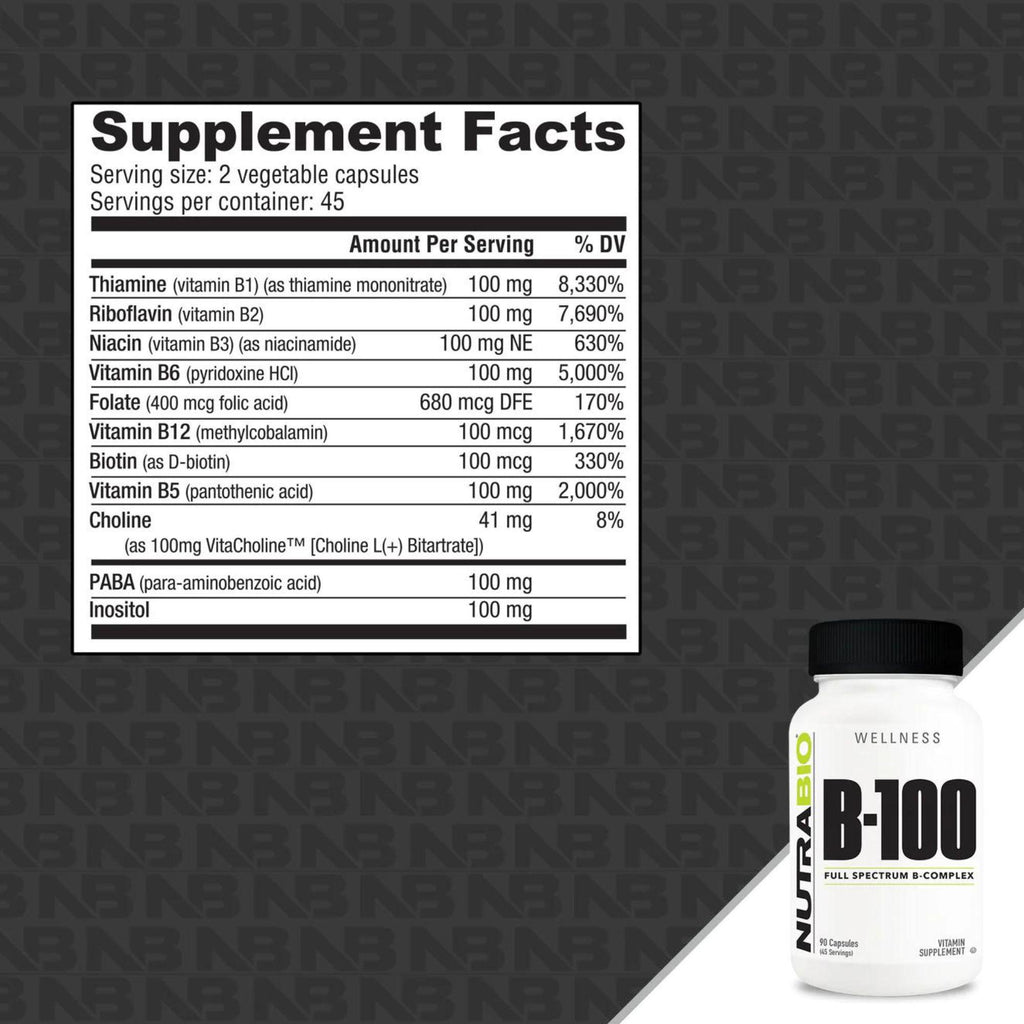 Vitamin B-100 Complex - All Pro Nutrition Wilmington